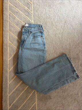 Abercrombie & Fitch Light Blue Low Rise Baggy Jeans
